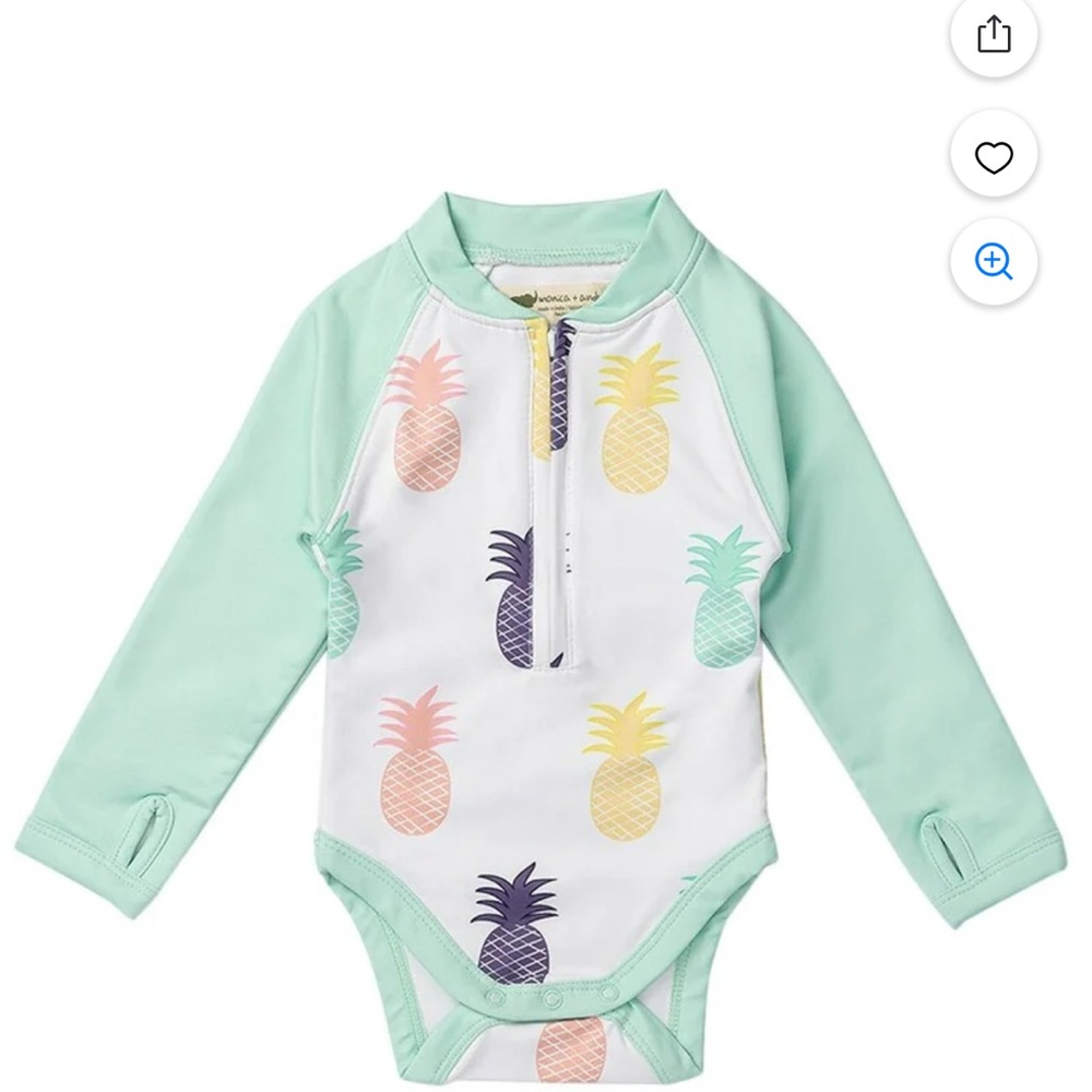 Monica + Andy Pineapple Rashguard Swimsuit 9-12 Months